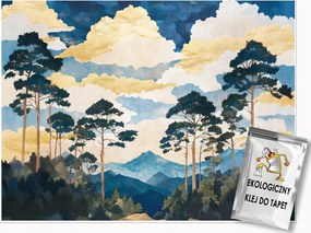 Fotótapéta Fák Kék Erdő Tájkép Falra Hálószoba Nappali 350x250