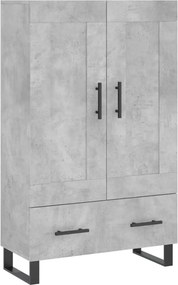 vidaXL betonszürke szerelt fa magasszekrény 69,5 x 31 x 115 cm