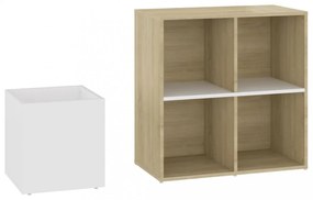 fehér-sonoma szerelt fa előszobai cipősszekrény 105x35,5x70 cm