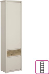 Polcos szekrény, kasmír/evoke tölgy, KAROS 2D1S