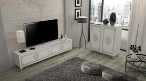 Genua Contempor komód fényes fehér 100 cm