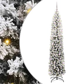 vidaXL Mű karácsonyfa 300 LED-del Zöld 240 cm PVC, acél és műanyag