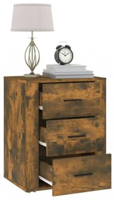 füstös tölgy színű szerelt fa éjjeliszekrény 50 x 36 x 60 cm