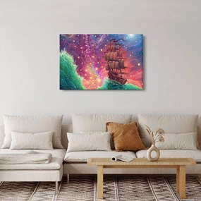 Kép - Hajó űr égbolttal (90x60 cm)