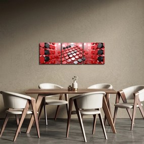 A gomb absztrakció képe (órával) (90x30 cm)