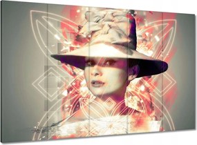 Vászonkép 100x70 Audrey a kalapban