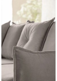 Világosbarna kordbársony kinyitható sarokkanapé (bal oldali-U alakú) Lazy Lukka – Miuform