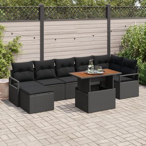 Kert étkező szett párnával 8 pcs Fekete és Barna