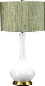 Elstead glamour modern asztali lámpa milo fehér antik réz zöld elsmilo-ab-tl-rth