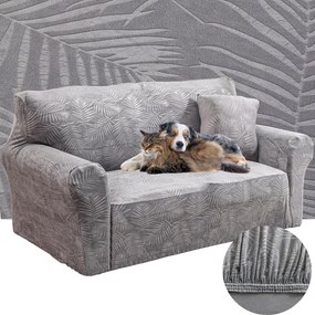 Kanapé Huzat Sarok Kanapé Velúr Pálma Levelek 145-185 CM Oeko Tex