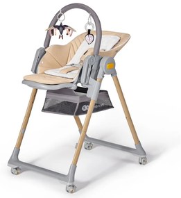 KINDERKRAFT - Gyermek etetőszék 2in1 LASTREE bézs/szürke
