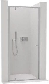 Cerano Ferri, 1-szárnyú zuhany csuklós ajtó 90x195 cm, 6mm átlátszó üveg, króm profil, CER-CER-425626