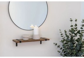 Luxor fali polc, kőris furnér, fém, natúr, fekete 50x15x10 cm