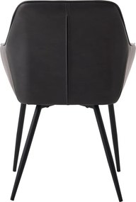 Sötétszürke kárpitozott karfás étkezőfotel szett 2 db-os Nolan Square – Unique Furniture