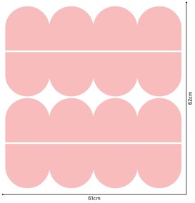 PIPPER. Textil öntapadó tapéta - Mini Ív - Candy rózsaszín színű Szín: Sápadt