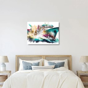 Üveg kép - Akvarell tenger (70x50 cm)