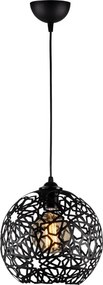 Fellini MR 785 fekete vas függőlámpa, Ø25 cm
