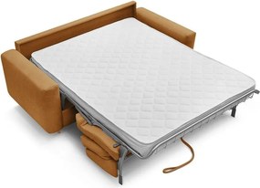 Mustársárga kanapé mindennapos alvásra-kinyitható 220 cm Cocoone – Bobochic Paris