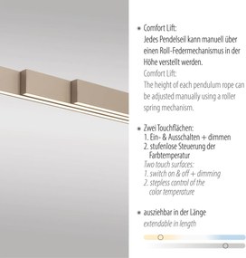 Paul Neuhaus modern függeszték adriana comfort lift sárgaréz pln2598-97