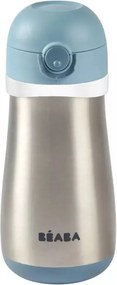 Béaba Rozsdamentes Acél Palack + Fogantyú - 350 ml - Viharkék -