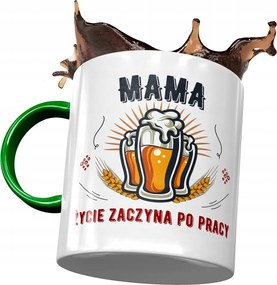 Zöld Bögre Anyák napjára Nyomtatott fényképpel