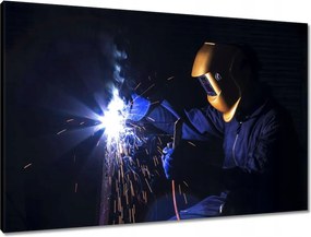 Vászonkép 90x60 Hegesztő hegesztő fém