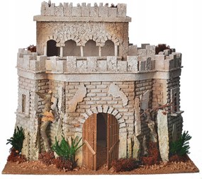 Nagy Keleti Betlehem Ház- 34cm magas 10cm magas figurákhoz