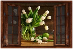 Poszterek 120x80 Fehér tulipánok