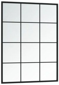 2 db fekete fém fali tükör 80x60 cm