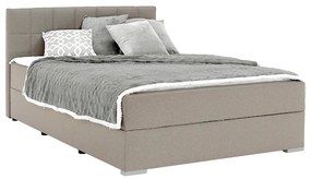 Boxspring típusú ágy 120x200, szürkésbarna taupe, FERATA TV KOMFORT