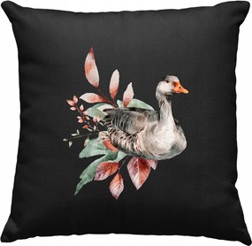 Őszi liba Art párna, fekete