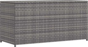 Szürke Polyrattan Kerti Tárolóláda 120 X 50 X 60 Cm