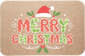Karácsonyi Lábtörlő lenvászon Merry Christmas Boldog Karácsonyt Ajándék wz.2