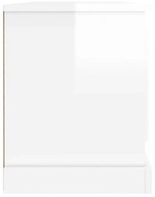magasfényű fehér szerelt fa TV-szekrény 100 x 35,5 x 45 cm