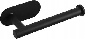 WC-papír tartó öntapadós fúrás nélkül fekete acél