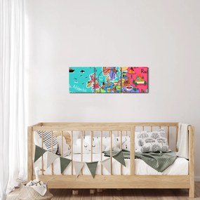 Kép - gyermek térkép Európa (órával) (90x30 cm)