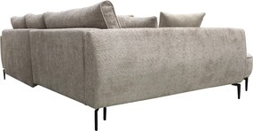 Sarokkanapé, szürkésbézs Taupe, balos, MURIEL ROH