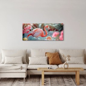 Kép - Flamingó a tóban (120x50 cm)