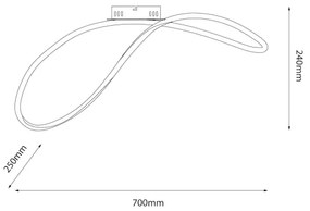 LED Mennyezeti lámpa INFINITY LED/21W/230V fekete