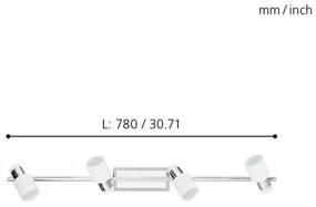 Eglo 92087 - LED Spotlámpa DAVIDA 4xGU10-LED/5W/230V