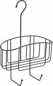 Zuhany Rendszerező Polc Csaptelepre Akasztható Fém Fekete Kosár