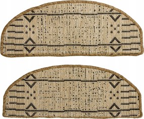 Félkör Alakú Terra Aztec Rátétek Lépcsőkhöz Bézs Grafit Etno