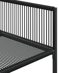 vidaXL 13 részes fekete polyrattan kerti étkezőgarnitúra