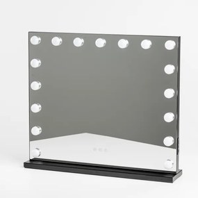 BRILAGI - LED fényerőszabályozható sminktükör HOLLYWOOD LED/15W/230V 60x50 cm fekete