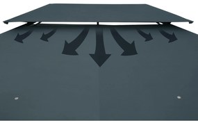 Deuba Kerti pavilon Topas 4x3 m - antracit