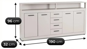 Komoda BLAGO 190 cm Kaszmir