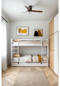 FARO 33835WT-1TW-LED Dimmelhető ventilátor MINIPUNTTUB S 10W/230V barna/fekete átm. 90 cm WT + távirányító