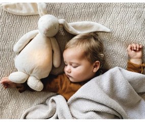 Moonie - Snuggle buddy dallammal és világítással nyuszi 2.0 organic cappuccino