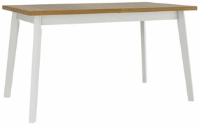 Asztal Victorville 129Grandson tölgy, Fehér, 75x80x140cm, Hosszabbíthatóság, Laminált forgácslap, Fa