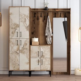 Berlin ABC - Walnut, White Marble